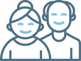 Old People Line Two Colour Icon Design vector