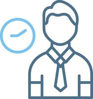 Onboarding Line Two Colour Icon Design vector
