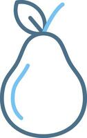 Pear Line Two Colour Icon Design vector