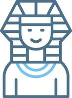 Pharaoh Line Two Colour Icon Design vector