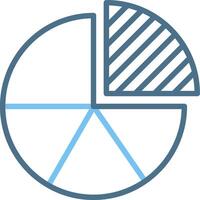 Pie Graph Line Two Colour Icon Design vector