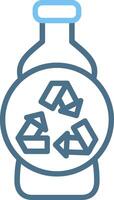 Recycling Line Two Colour Icon Design vector