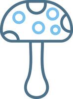 Mushroom Line Two Colour Icon Design vector