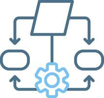 Chart Line Two Colour Icon Design vector
