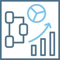 Diagram Line Two Colour Icon Design vector