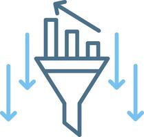 Filtering Line Two Colour Icon Design vector