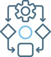 Predictive modeling Line Two Colour Icon Design vector
