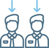 Employees Line Two Colour Icon Design vector