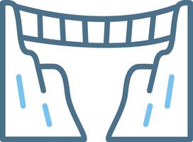 Bridge Line Two Colour Icon Design vector