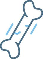 Bone Line Two Colour Icon Design vector