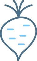 Beet Line Two Colour Icon Design vector