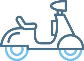 Vespa Line Two Colour Icon Design vector