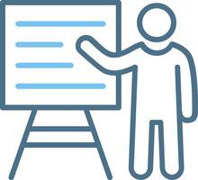 Working Line Two Colour Icon Design vector