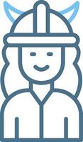 Viking Line Two Colour Icon Design vector