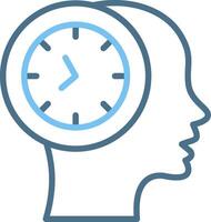 Patience Line Two Colour Icon Design vector