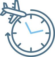 Clock Line Two Colour Icon Design vector