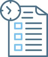 DeadLine Two Colours Line Two Colour Icon Design vector