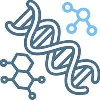 Dna structure Line Two Colour Icon Design vector
