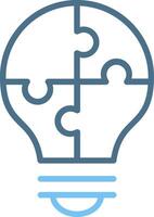 Ingenuity Line Two Colour Icon Design vector