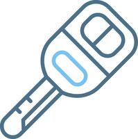 Key Line Two Colour Icon Design vector