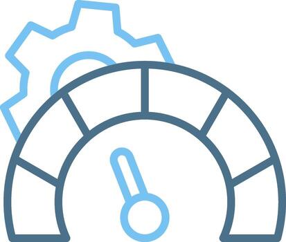 indicador línea dos color icono diseño vector