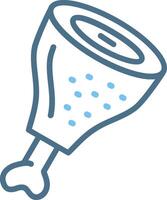 Meat Line Two Colour Icon Design vector
