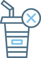 Plastic Cup Line Two Colour Icon Design vector