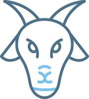 Goat Line Two Colour Icon Design vector