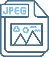 JPEG Line Two Colour Icon Design vector