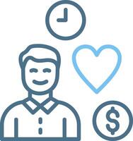 Lifestyle Line Two Colour Icon Design vector