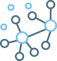 Cluster Line Two Colour Icon Design vector