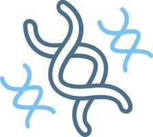 Dna strand Line Two Colour Icon Design vector
