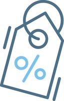 Discount Line Two Colour Icon Design vector