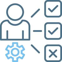 Decision marker Line Two Colour Icon Design vector