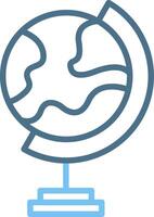 Earth Globe Line Two Colour Icon Design vector