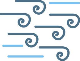 Wind Line Two Colour Icon Design vector