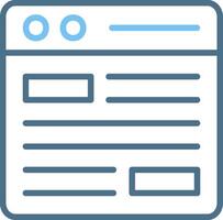 Website Mockup Line Two Colour Icon Design vector