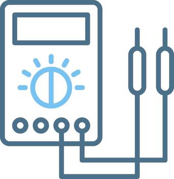 Voltmeter Line Two Colour Icon Design vector