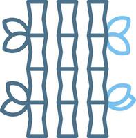 Bamboo Line Two Colour Icon Design vector