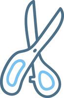 Scissors Line Two Colour Icon Design vector