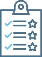 Rating Line Two Colour Icon Design vector