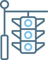 Traffic Light Line Two Colour Icon Design vector