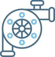 Turbo Line Two Colour Icon Design vector