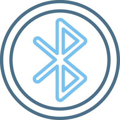 Bluetooth Line Two Colour Icon Design