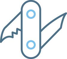 Swiss Army Knife Line Two Colour Icon Design vector