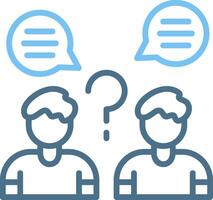 Opinion Line Two Colour Icon Design vector