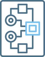 Plan Line Two Colour Icon Design vector