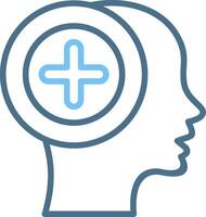 Positive Thinking Line Two Colour Icon Design vector