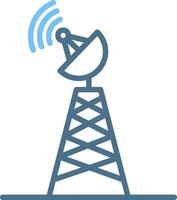 Radar Tower Line Two Colour Icon Design vector