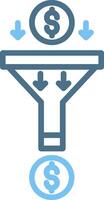 Sales PipeLine Two Colour Line Two Colour Icon Design vector